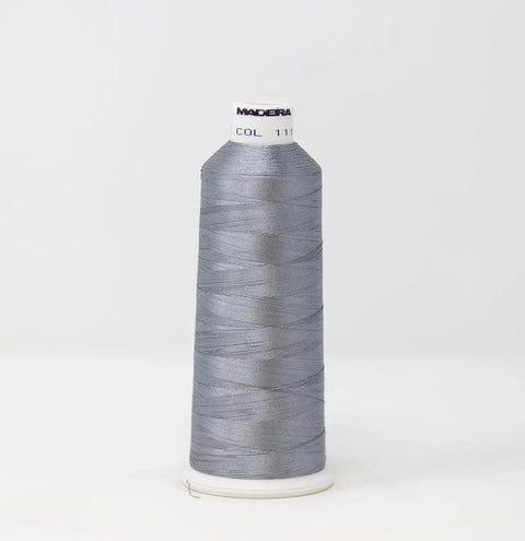 Madeira Rayon 1118 Overcast Gray Embroidery Thread 5500 Yards
