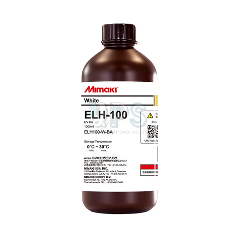 Mimaki ELH-100 White UV Ink - 1 Liter Bottle
