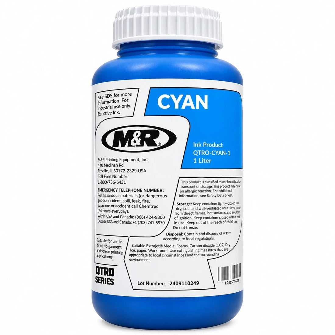 M&R Quatro DTF Cyan Ink 1 Liter