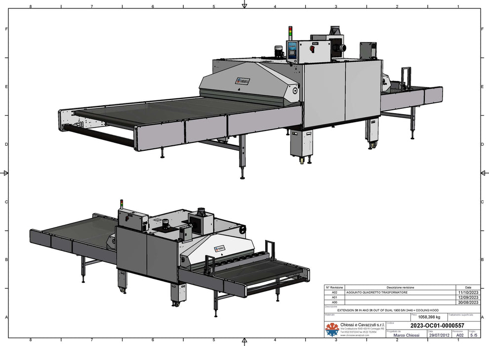 Cavazutti Dual 1900 Electric w/return belt 220v