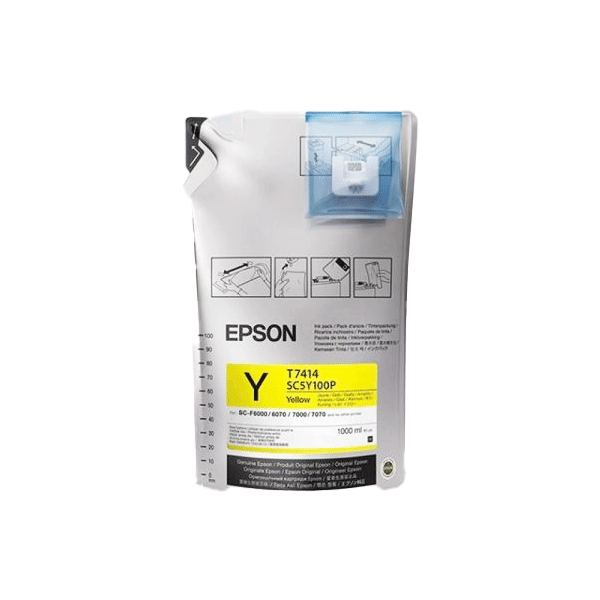 Epson T741 UltraChrome Yellow Dye Sub Ink - 1 Liter