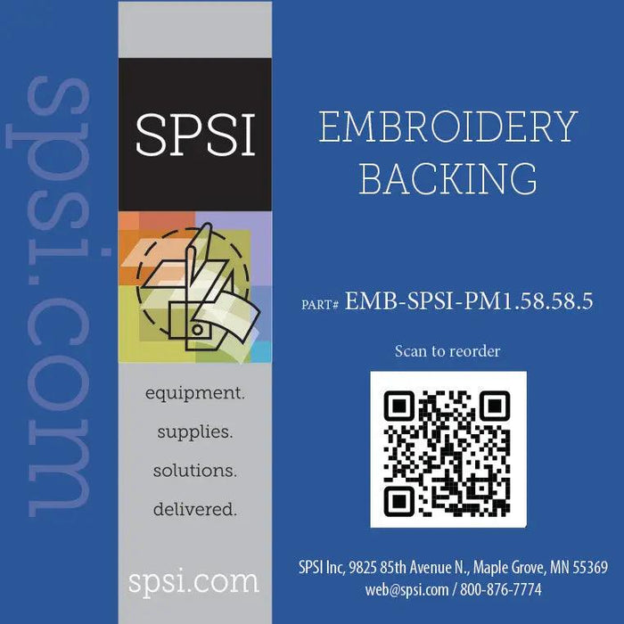 Embroidery Poly Mesh 1.5oz White 8.5" x 8.5" 250ct No Show (#151)