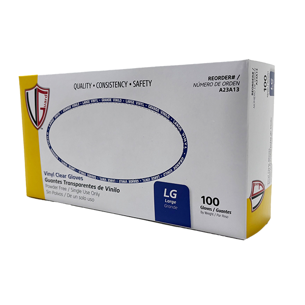 Vinyl Gloves LG - 100ct Box